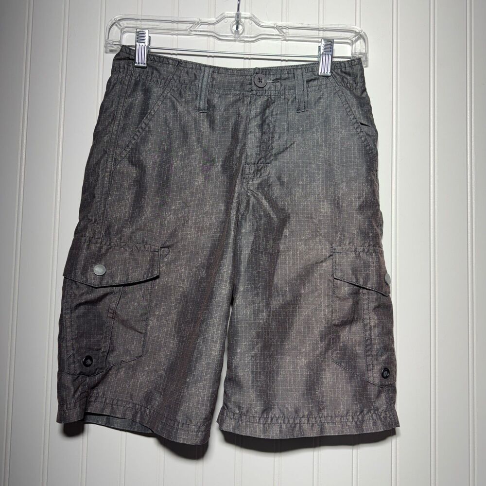 No‎ Fear Board Shorts Boys 10 Gray Surf Swim Trunks Punk